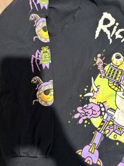 Rick and Morty Hybrid Adult Swim Robot Toilet Black Long Sleeve Graphic Tee M