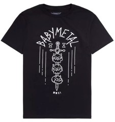 Babymetal MMXI Adult T-shirt – Baby Metal Sword n Skulls Tee New/Official