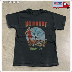 No Doubt Tragic Kingdom 1997 Tour T-shirt, Unisex Black T-shirt, Size S-5XL