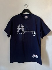 New York Yankees MLB Authentic Collection T Shirt Mens Medium Navy Graphic Logo