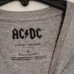 Lucky Brand ACDC NO BULL Shirt Mens LARGE GRAY METAL CONCERT TOUR NWT