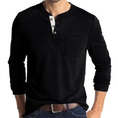 Zonbailon men’s t-shirt solid color crew neck men’s base shirt long sleeve