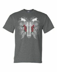 T-Shirt – WINGED GUNS ROSES – HUMOR / NOVELTY Adult DryBlend®