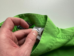 VTG Men’s Versace Classic V2 Bright Lime Green Band Collar Long Sleeve XL