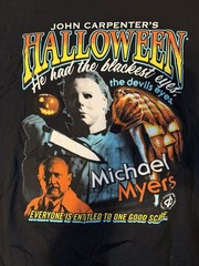 Michael Myers Retro Graphic T-Shirt Black Size L