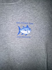 Southern Tide Skipjack Six Pack Graphic Print Long Sleeve Gray Heather Quarry T…