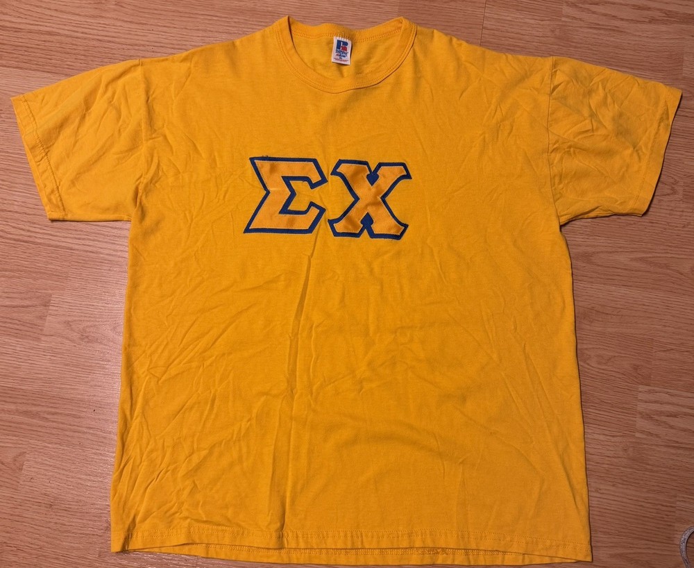 Vintage Russell Athletic Sigma Chi XL T-Shirt – Greek Letters NWOT