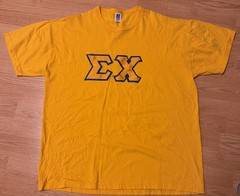 Vintage Russell Athletic Sigma Chi XL T-Shirt – Greek Letters NWOT