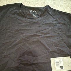 BYLT Drop-Cut Lux Short Hem Crew Neck Short Sleeve T-Shirt Black Men L
