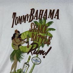 Tommy Bahama Rum T Shirt XL White Shake Rattle Rum Graphic Tropical Island