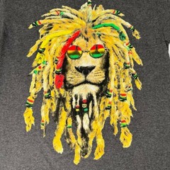 2 Monkeys Shirt Men Medium Reggae Lion Rasta Dread Sunglass Work Party Core Ex