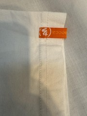 Mecca Shirt Mens 2XL Bleach White Embroidered Striped Graphic Short Sleeve XXL