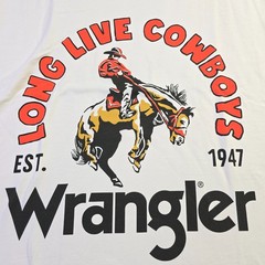 Wrangler Cowboys Shirt Men XL White Cowboy Horse Classic Western Casual Logo NWT