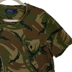 Polo Ralph Lauren Mens Camo Pocket T-Shirt Custom Slim Fit Green Brown Large