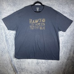 Hawx Men’s Blue Short Sleeve Work Gear USA Size 2XL Everyday Casual Cotton Blend