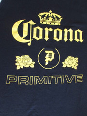 Primitive Apparel x Corona Heritage II Tank Top Black Sleeveless Tee Cotton Sz M