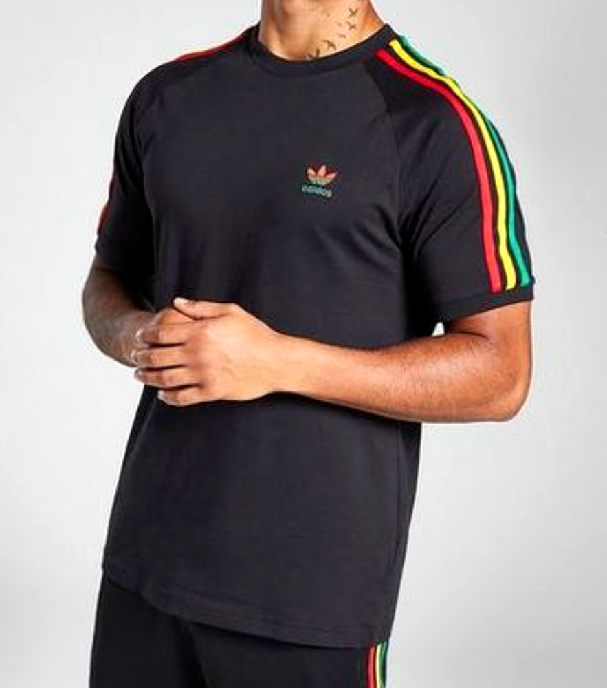 NEW MENS ADIDAS ORIGINALS CALIFORNIA 3 STRIPES TREFOIL SHIRT ~SIZE MEDIUM IN8772