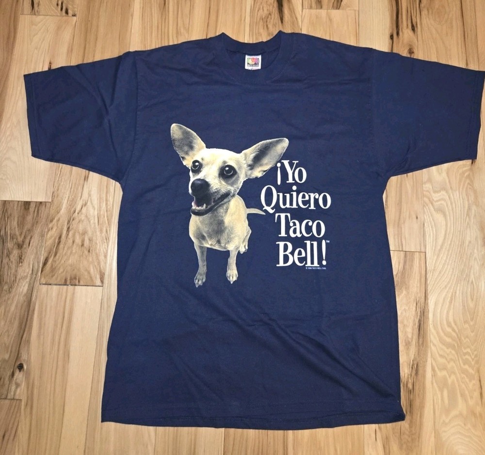 NEW Vtg. 1998 Yo Quiero Taco Bell Dog T-Shirt Sz. Large NOS Fruit Of The Loom