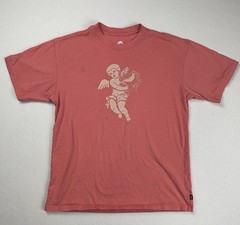 Nike SB Loose Fit Cherub Angel Graphic T-Shirt Red Pink Size Small DJ1218-603
