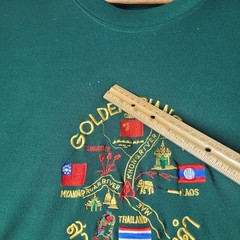 2x Golden Triangle XL Men’s T Shirt, China, Laos, Myanmar, Thailand Embroidered