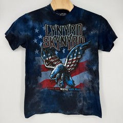 Liquid Blue Lynyrd Skynyrd Red White Blue T-Shirt Large Tie Dye Flag Eagle USA