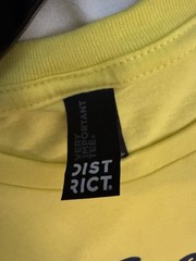 District S Yellow Cotton Jersey Graphic Print Crew Neck Short Sleeve T-Shirt