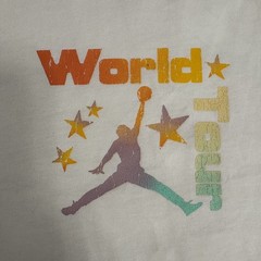 Nike Air Jordan Men’s Cream T-Shirt Sz Large Jumpman World Tour NEW IF3155-110
