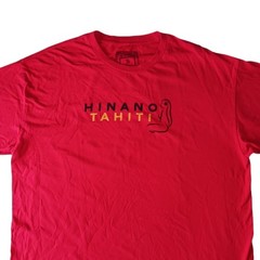 Hinano Tahiti Mens Size XL Red T Shirt Short Sleeve Polynesian Beer