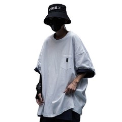 MFCT Men’s Streetwear Urban Crewneck Relaxed T-shirt Half Sleeves Tee