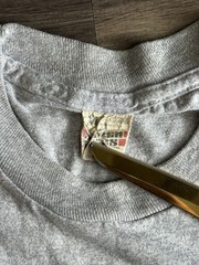 VTG Lee Jeans Never Die They Just Fade Away Shirt Mens M Gray Single Stitch 80s
