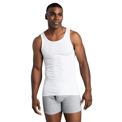 Fruit of the Loom Men’s Cotton A‑Shirt Tank Top Undershirts,Sizes S-2XL