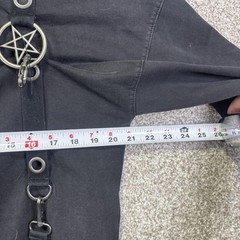 Killstar Shirt Mens Medium Black Strap Pentagram Goth Long Sleeve Occult Y2K Emo