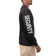 Men’s Long Sleeve Two-Sided SECURITY T-Shirt in Black