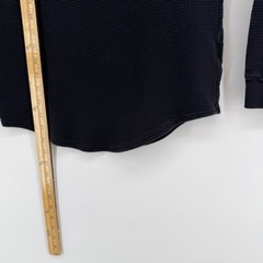 Hollister Must Have Collection Black Waffle Knit Long Sleeve Top Mens Medium