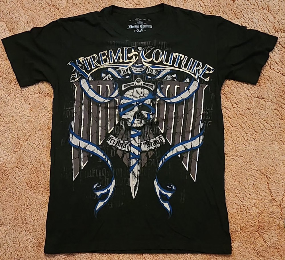 Xtreme Couture Affliction Shirt Black Skull Y2K MMA UFC – Size L