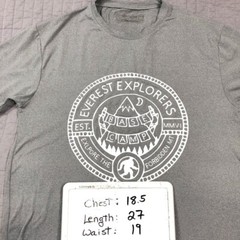 Avalanche Everest T Shirt Men Medium Gray Base Camp Graphic Hiking Big Foot