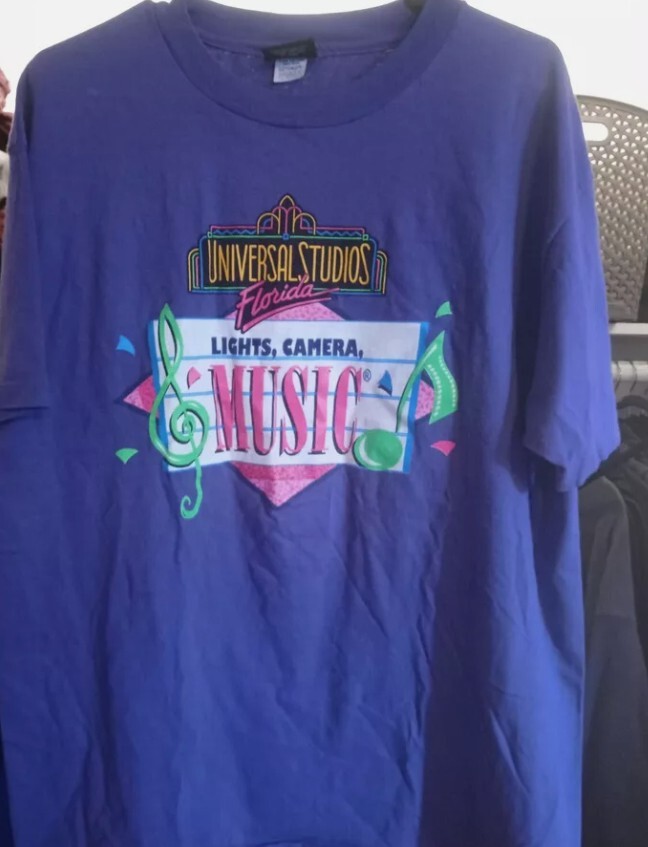 Vintage Universal Studios Lights, Camera, Music Shirt Size Medium
