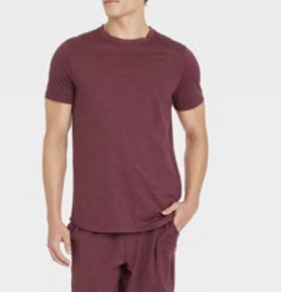Men’s All In Motion Short Sleeve Ultra Soft Athletic T Shirt Purple S Retail $18