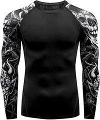 American Flag Rash Guard �C Men’s UPF 50+ Sun Protection Long Sleeve Shirt