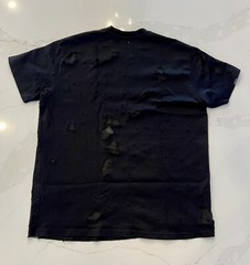 Grail Givenchy Paris Black Heavily Distressed Oversized T Shirt 100% AUTHENTIC M