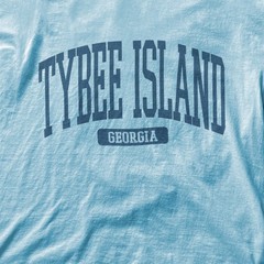 Tybee Island Georgia Souvenir Simple Summer Aesthetic T-Shirt Light Blue