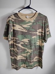 Vintage Woodland Camo T Shirt XL Made USA Single Stitch Camouflage Tee