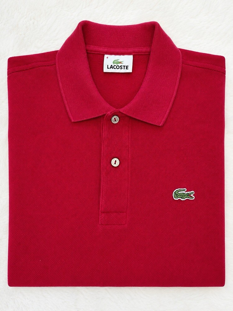Lacoste Men’s Classic Polo Shirt 100% Cotton Short Sleeve Size 4 Classic Logo