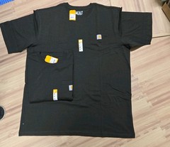 Lot of 3pcs Carhartt Mens Basic T-Shirt Green Pockets Loose Fit Big&Tall 2XL NEW