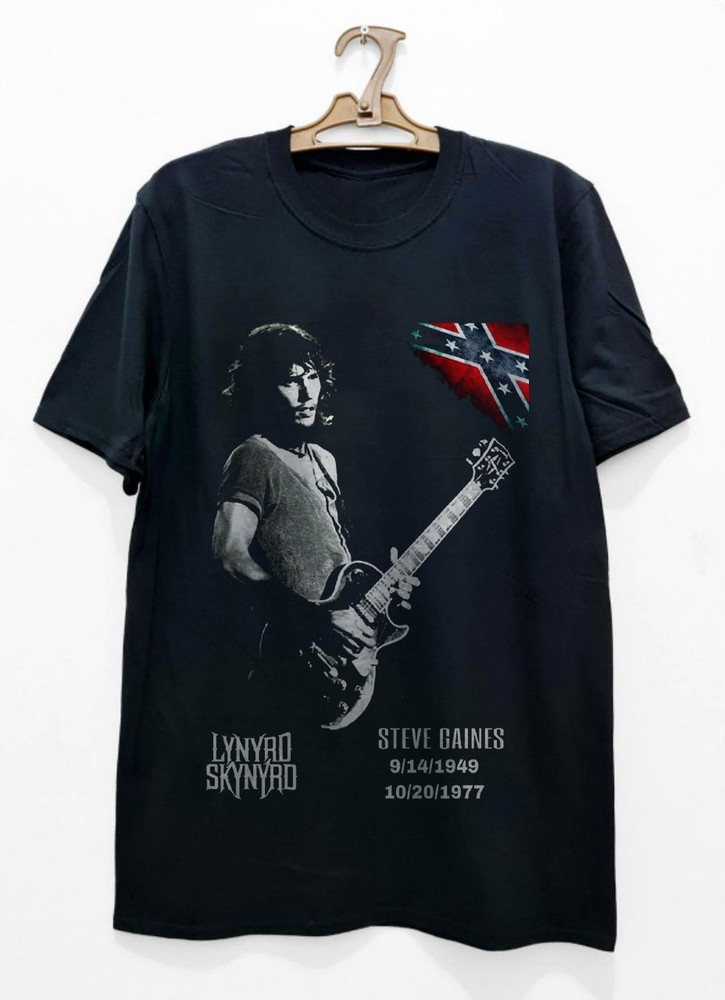 Lynyrd Skynyrd T-shirt, Tribute Steve Gaines Unisex Black T-shirt, Size S-5XL