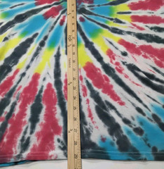 New Tie Dye Men’s T-Shirt Blue Red Adult Large Multicolor Summer Swirl Spiral