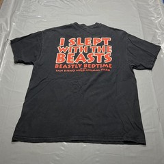Hanes Shirt Mens XL Black Beastly Bedtime Dino San Diego Wild Animal Park Tee