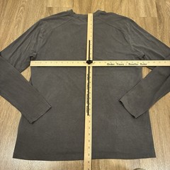 Free Fly Mens T Shirt Grey Size L Large Bamboo Henley Long Sleeve