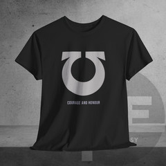 Ultramarines T-shirt Courage And Honour White Black Blue Unisex Tee Fan Gift
