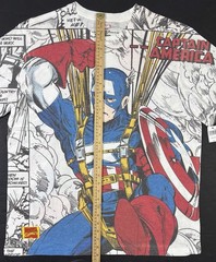Captain America Marvel T-Shirt Mens Large New W/ Tag Comic Parachute Disney
